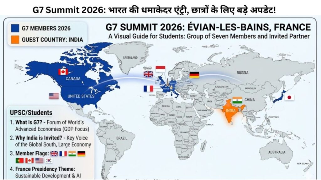 7 Summit 2026: World Map showing Member Countries and India Guest Status