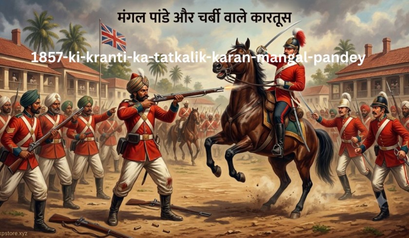 1857 की क्रांति का तात्कालिक कारण चर्बी वाला कारतूस और मंगल पांडे