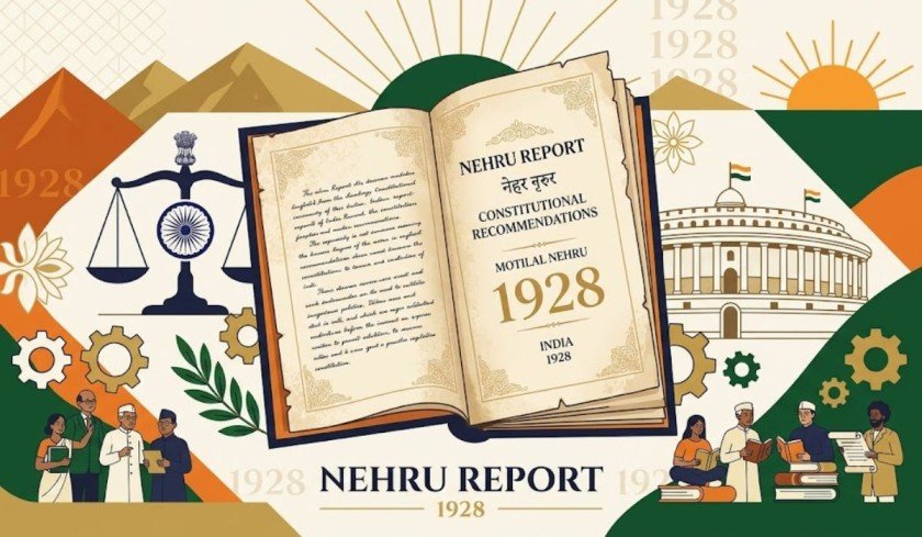 Nehru Report 1928 draft recommendations and Motilal Nehru committee summary